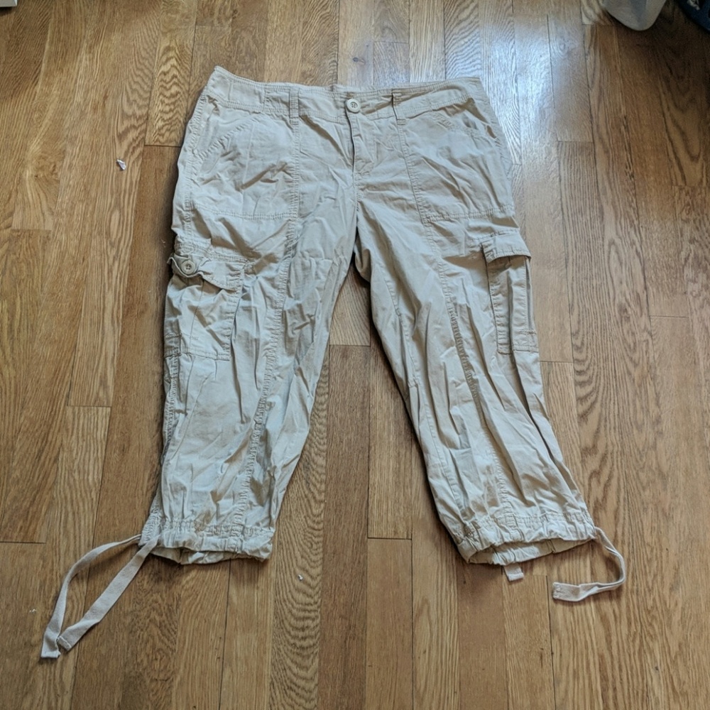 Cargo khaki capris from old Navy